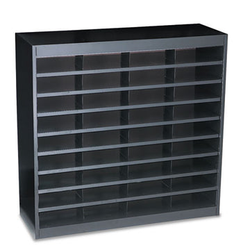 Safco® Steel-fiberboard E-z Stor Sorter, 36 Sections, 37 1-2 X 12 3-4 X 36 1-2, Black freeshipping - TVN Wholesale
